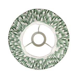 Zigzag 25cm Tapered Shade - Cotswold Green Zigzag - Comet Lighting