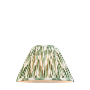 Zigzag 30cm Tapered Shade - Cotswold Green Zigzag - Comet Lighting