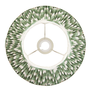 Zigzag 30cm Tapered Shade - Cotswold Green Zigzag - Comet Lighting