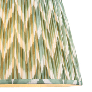 Zigzag 40cm Tapered Shade - Cotswold Green Zigzag - Comet Lighting