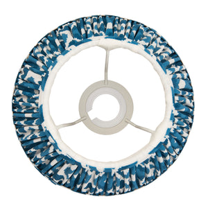 Ikat 20cm Tapered Shade - Marlin Blue Ikat - Comet Lighting