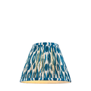 Ikat 25cm Tapered Shade - Marlin Blue Ikat - Comet Lighting