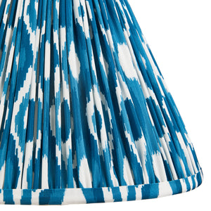 Ikat 30cm Tapered Shade - Marlin Blue Ikat Lamp Shade