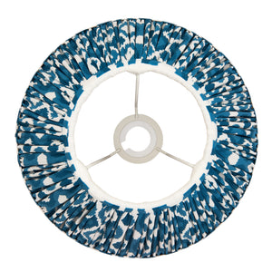 Ikat 30cm Tapered Shade - Marlin Blue Ikat Lamp Shade