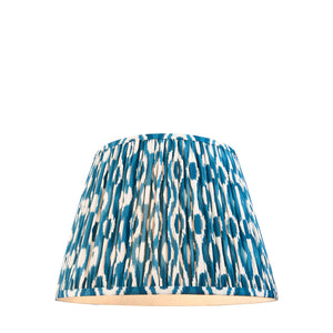 Ikat 40cm Tapered Shade - Marlin Blue Ikat Lamp Shade