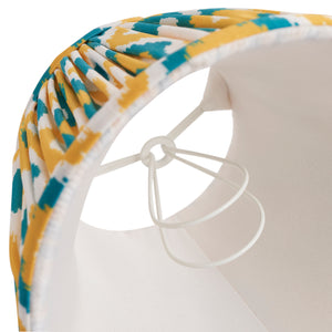 Ikat 16cm Tapered Shade - Yellow Jade Ikat Lamp Shade