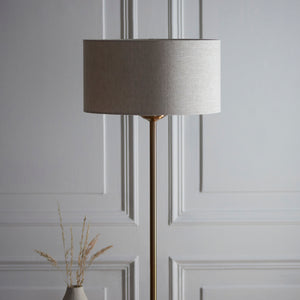 Highclere Single Floor Lamp - Vintage brass - Comet Lighting