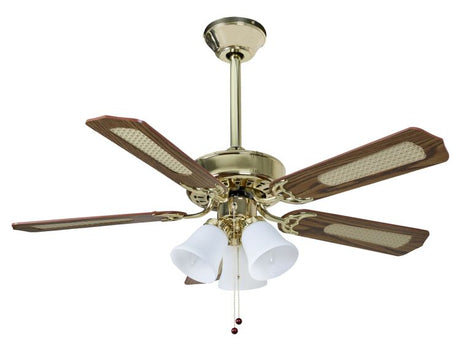 Belaire Combi 42inch Ceiling Fan with Light Polished Brass