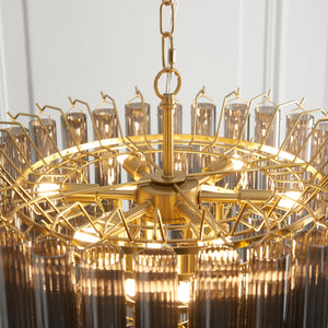 Toulouse 12lt Pendant Light - Smooth smokey grey - Comet Lighting