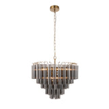 Toulouse 12lt Pendant Light - Smooth smokey grey