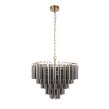 Toulouse 12lt Pendant Light - Smooth smokey grey