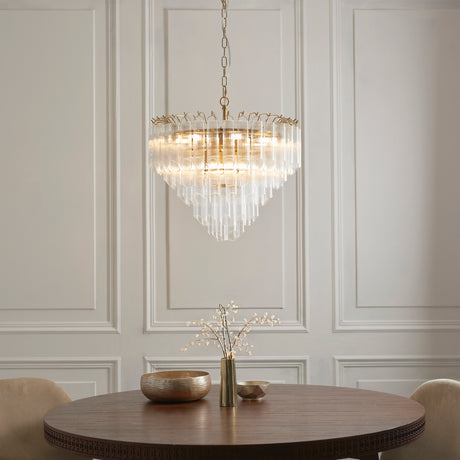 Toulouse 12lt Pendant Light - Clear cylindrical glass - Comet Lighting