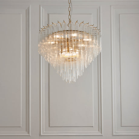 Toulouse 12lt Pendant Light - Clear cylindrical glass - Comet Lighting