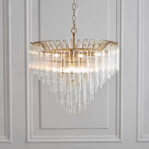 Toulouse 12lt Pendant Light - Clear cylindrical glass - Comet Lighting