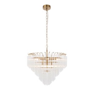 Toulouse 12lt Pendant Light - Clear cylindrical glass - Comet Lighting