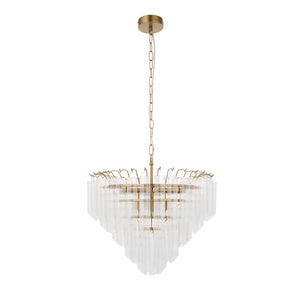 Toulouse 12lt Pendant Light - Clear cylindrical glass - Comet Lighting