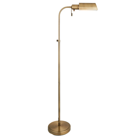 Pharmacy Reader Floor Light - Antique brass