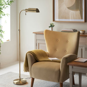 Pharmacy Reader Floor Light - Antique brass - Comet Lighting