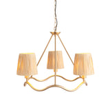 Wriggle 3lt Pendant Light - Brushed aged brass