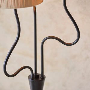 Wriggle 3lt Floor Lamp - Matte Black - Comet Lighting