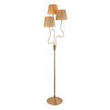 Wriggle 3lt Floor Light - Brushed aged brass - Comet Lighting