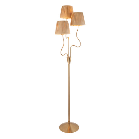 Wriggle 3lt Floor Light - Brushed aged brass