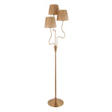 Wriggle 3lt Floor Light - Brushed aged brass - Comet Lighting