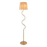 Wriggle Floor Light - Brushed aged brass