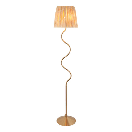 Wriggle Floor Light - Brushed aged brass