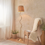 Wriggle Floor Light - Brushed aged brass