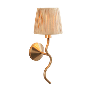 Wriggle Wall Light - Brushed aged brass - Comet Lighting