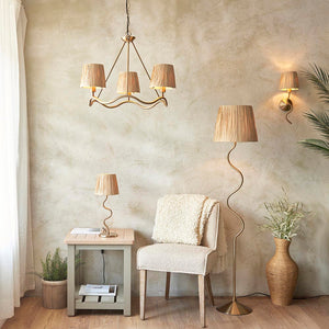 Wriggle Wall Light - Brushed aged brass - Comet Lighting