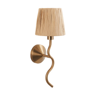 Wriggle Wall Light - Brushed aged brass - Comet Lighting