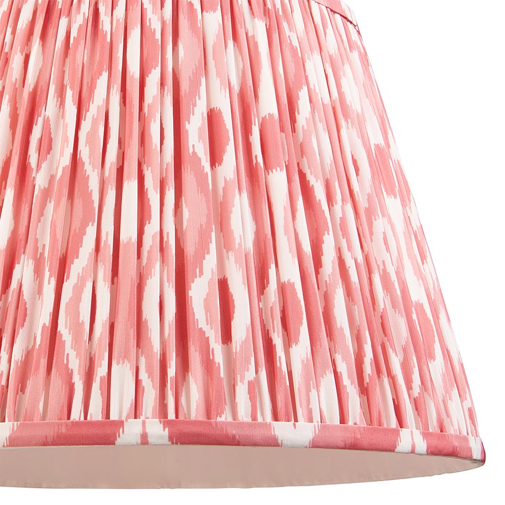 Eltham & Ikat 40cm Coral pink shade - Comet Lighting