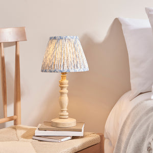 Natural Ash Bibury & Leaf 20cm Shell bay blue shade - Comet Lighting