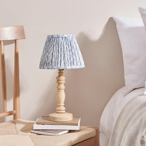 Natural Ash Bibury & Leaf 20cm Shell bay blue shade - Comet Lighting