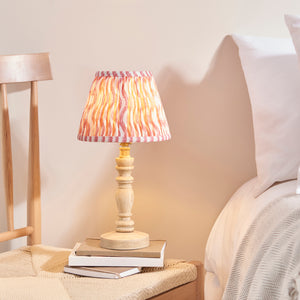 Natural Ash Bibury & Ripple 20cm Coral pink shade - Comet Lighting