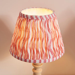 Natural Ash Bibury & Ripple 20cm Coral pink shade - Comet Lighting
