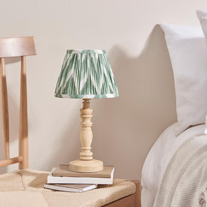 Natural Ash Bibury & Zigzag 20cm Cotswold green shade - Comet Lighting