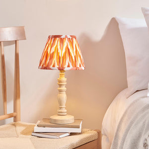 Natural Ash Bibury & Zigzag 20cm Apricot orange shade - Comet Lighting