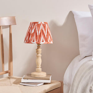 Natural Ash Bibury & Zigzag 20cm Apricot orange shade - Comet Lighting