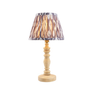 Natural Ash Bibury & Ikat 20cm Pearl grey shade - Comet Lighting