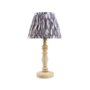 Natural Ash Bibury & Ikat 20cm Pearl grey shade - Comet Lighting