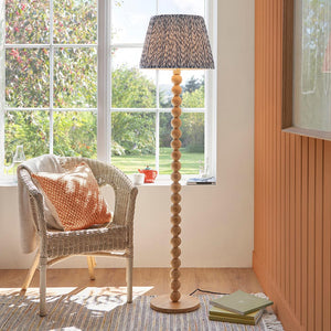Cane & Leaf 40cm Pearl grey shade - Comet Lighting
