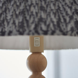 Cane & Leaf 40cm Pearl grey shade - Comet Lighting