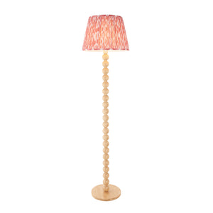Cane & Ikat 40cm Coral pink shade - Comet Lighting