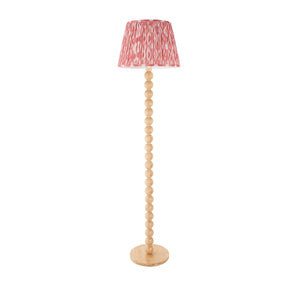 Cane & Ikat 40cm Coral pink shade - Comet Lighting