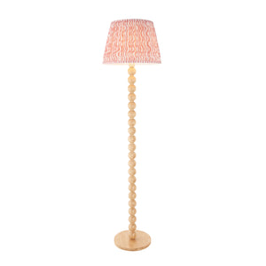 Cane & Ripple 40cm Coral pink shade - Comet Lighting