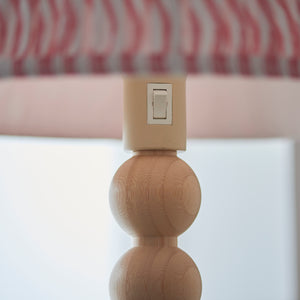 Cane & Ripple 40cm Coral pink shade - Comet Lighting