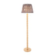 Cane & Ikat 40cm Pearl grey shade - Comet Lighting